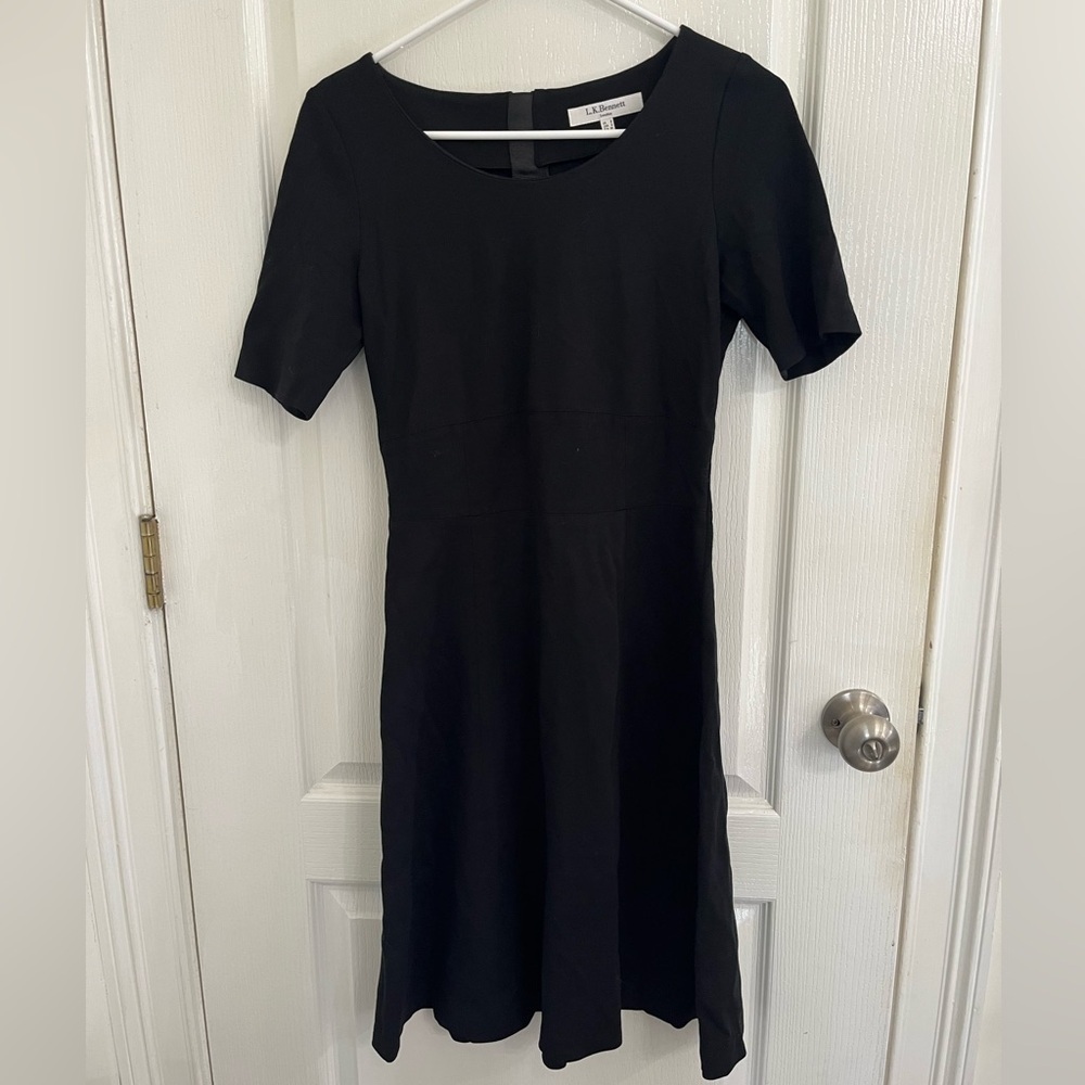 LK BENNET DR Gail black dress queen style US 2 UK 6 royalty